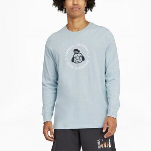 [L] ISABELLE ANIMAL CROSSING NEW HORIZONS x PUMA Long Sleeve T-SHIRT LIGHT SKY